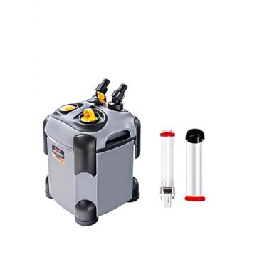 Imagem de CANVUNTHY Filtro externo para aquário filtro ultravioleta para aquário filtro UV circulação de água filtro de tanque de tartaruga com meios de filtros UV 171/225/266/317/397GPH (171GPH e UV)
