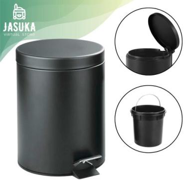 Imagem de Lixeira Com Pedal De Acionamento e Cesto Removível para Banheiro Cozin