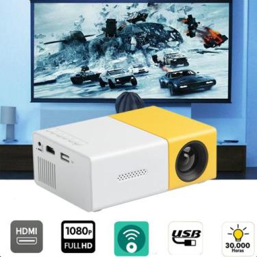 Imagem de Mini Projetor Filme Hdmi Lcd Full Hd 600 Lumens Portátil Datashow - FA