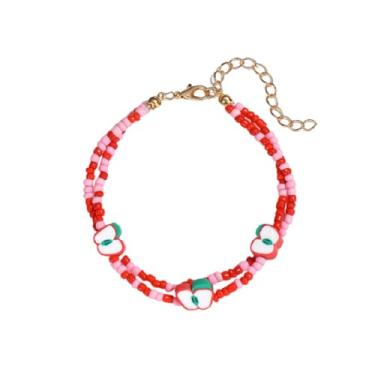 Imagem de Kysin Chiys Pulseiras de contas coloridas de argila de fruta, pulseira de elos com contas de disco de surfista, amizade, elástico, boêmio, joias, berloques para mulheres, homens, verão, praia
