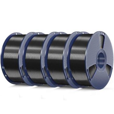 Imagem de Filamento de seda para impressora 3D, filamento PLA de seda brilhante SUNLU 1,75 mm, superfície sedosa lisa, ótimo fácil de imprimir para impressoras 3D, precisão dimensional +/- 0,02 mm, preto de