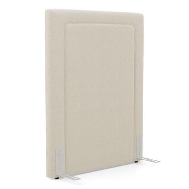 Imagem de Cabeceira Cama Box Solteiro Alba 90cm com Frame Bouclé Bege - Desk Design