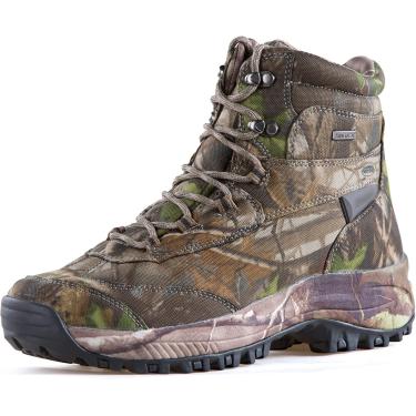Imagem de Botas masculinas camufladas impermeáveis ​​e antiderrapantes para caça, couro ao ar livre, camping, botas de combate, cano alto, respiráveis, trekking e caminhada, camufladas, 8 Reino Unido