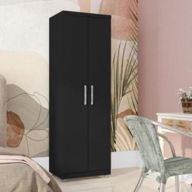 Imagem de Armário Multiuso Albion 2 Portas preto fosco - CasaH