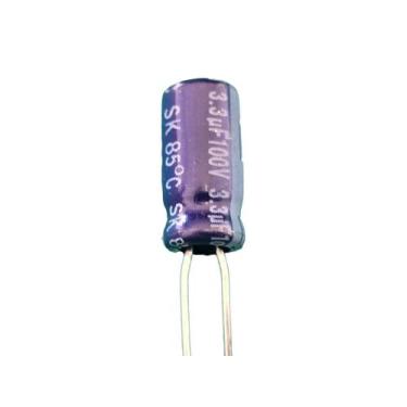 Imagem de 10x Capacitor Eletrolitico 3,3uf/100v 105 5x11mm Yageo