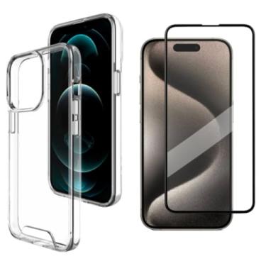 Imagem de Capa Para iPhone 14 Pro Space Acrilica + Película 3D