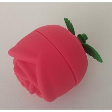 Imagem de Forma de Gelo em Silicone, Formato Rosa Grande, Vermelho