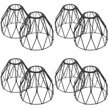 Imagem de Housoutil 8 Peças De Capas Para Lâmpadas Rústicas, Abajur Gaiola Metal, Acessórios Substituição Abajur, Proteção Luminária Pendente