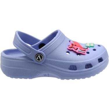 Imagem de Clog Juvenil Largo Yvate Bottons Removíveis Confortável Menina