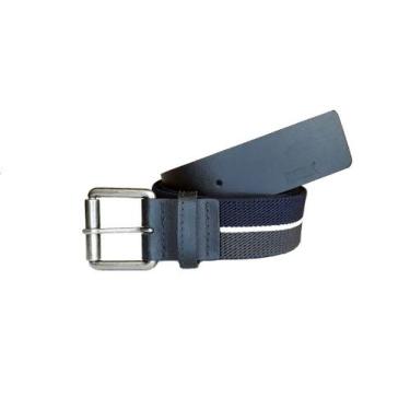 Imagem de Cinto em Elástico Masculino com Ponteira em Couro - Razaa, 85, Marinho
