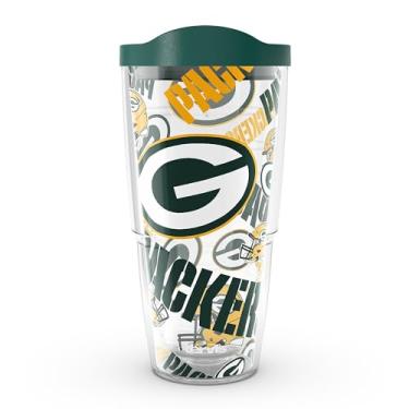 Imagem de Tervis NFL Green Bay Packers - Copo de viagem com isolamento térmico de parede dupla feito nos EUA mantém as bebidas frias e quentes, 680 g,