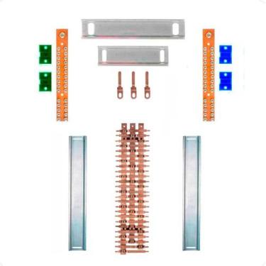 Imagem de Kit Barramento Trifásico 100A para 50 Circuitos - Zathura