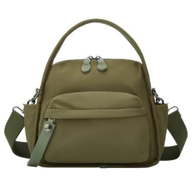 Imagem de Bolsas transversais de nylon para mulheres, casual, alça superior, bolsa Hobo, ombro axila, bolsa pequena, Verde militar, One Size, Casual