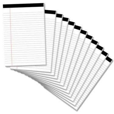 Imagem de Bloco de notas PINJINGPRO Legal Pads, pacote com 12, 5x8", 30 folhas