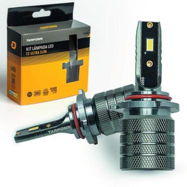 Imagem de Kit Lâmpada Led T2 Ultra Slim Hb3/Hb4 3000Lm 6000K Tarponn