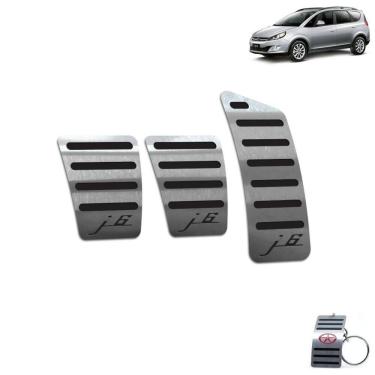 Imagem de Pedaleira Manual Aço Inox Jac J6 2011 A 2016 Preto