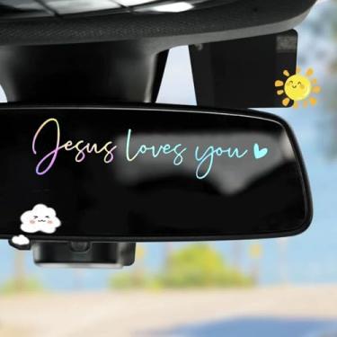 Imagem de Coufce Decalque de espelho de carro, adesivo de espelho retrovisor - 3 peças de adesivos coloridos vibrantes para janelas, retrovisores, copos e garrafas de água - 11 cm