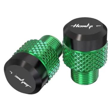 Imagem de Espelhos de motocicleta tampas de parafusos de plugue de furo de espelho compatível com Hornet CB599 CB600F CB600 Goldwing Gl1800 Hornet 600 (verde)