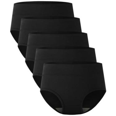 Imagem de Cuecas femininas de cintura alta BAMBOO COOL, pacote com 5
