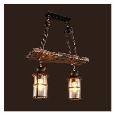 Imagem de Retro Wood E27 LED Lâmpada de teto Lustre industrial antigo Iluminação de bar Luminária pendente Luzes pendentes, Luzes pendentes modernas