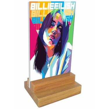 Imagem de Placa E Display De Mesa Decorativa Da Cantora Billie Eilish - Visaoled