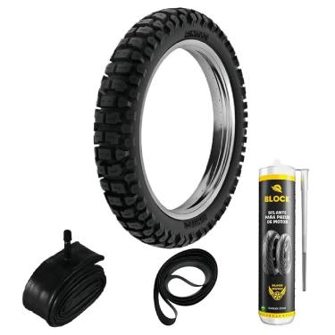 Imagem de Pneu Xtz 125 Xr 200 R Xt 225 110/80-18 58p Rt36 Rinaldi + Camara + Cinta + Selante