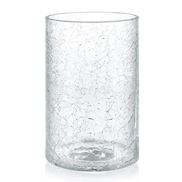 Imagem de Skelang Cúpula de vidro transparente, cúpula de luz com rachaduras, abajur com encaixe de 3,8 cm, cúpula de substituição de cilindro para luz pendente, arandela de parede, luminária de penteadeira, luminária de mesa