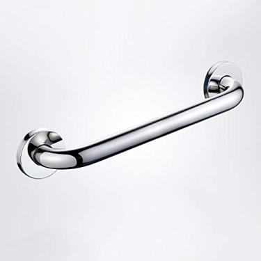 Imagem de XNXWDZ Corrimão de chuveiro de parede de banheiro para deficientes, corrimão de segurança de banheiro, corrimão de aço inoxidável, adequado para banheira, vaso sanitário (prata 48 cm)