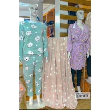 Imagem de pijama adulto de fleece - restrita 