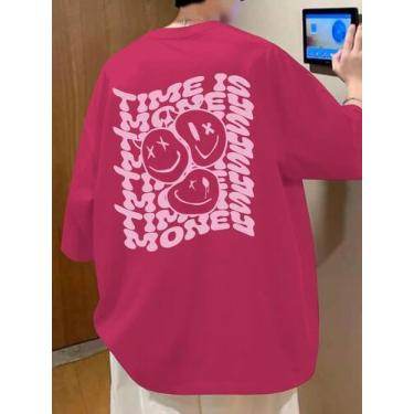 Imagem de Camiseta Timeis Money Blusa Oversized Desenho Estampa Grafica Frente C