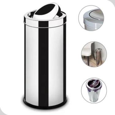 Imagem de Lixeira de Inox Cesto de Lixo Tampa basculante 16L Martinazo - Martina