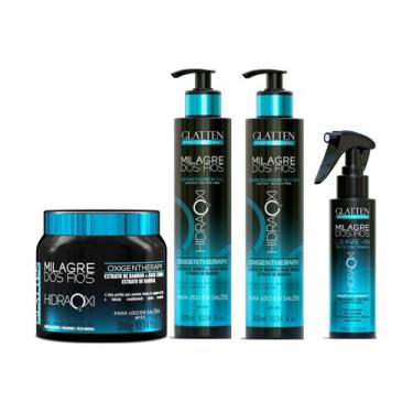 Imagem de Glatten Milagre dos Fios Hidra Oxi Shampoo e Condicionador e Máscara e
