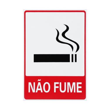 Imagem de Placa De Sinalização Proibido Fumar 15x20 Acesso - P-28 F9e