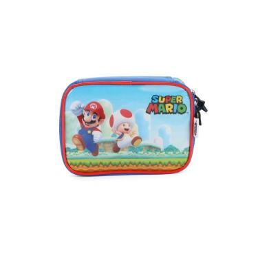 Imagem de Estojo Escolar Super Mario Bros 100 Pens Luxcel 39444