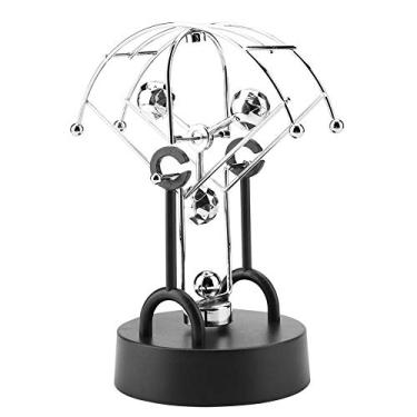 Imagem de Eujgoov Perpétuo Motion Swing Desk Toy Kinetic Decor Art Metal Swinging Decoration for Office Home Com 4 Baterias AA (B102)