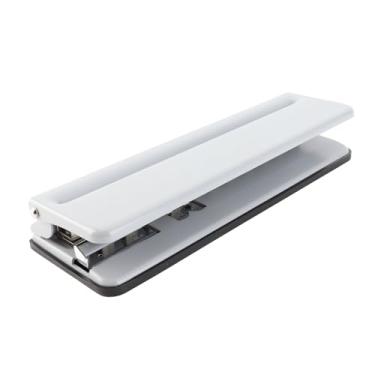 Imagem de FTVOGUE 12 Orifício Orifício Em Forma de Cogumelo Punção Ajustável 6 Folhas A4 Capacidade de Papel Folhas Soltas Puncador de Ligação Com Posicionamento Collector de Sucata de Papel (Cinza)