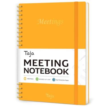 Imagem de Caderno de reuniões para organização do trabalho - Caderno planejador de trabalho com itens de ação, agenda para anotações, 160 páginas (17,5 x 25 cm) organizador de projetos para homens e mulheres