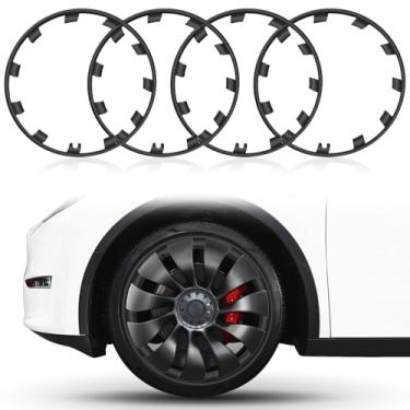 Imagem de Loyala Protetor De Aro Modelo Y 21 Polegadas Überturbine Rodas Para Tesla Modelo Y 20 Polegadas Protetor De Aro De Roda Abs Protetor De Aro Tampa De Calota Proteção De Carro Anéis De Acabamento De P