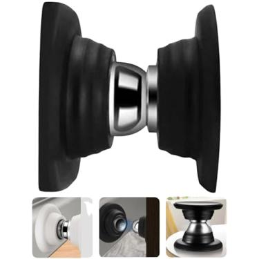 Imagem de Kit 2 Trava Porta Fixador Magnético Dupla Face Parafuso Prendedor Pequeno Segurador de Kit para 2 Portas -IT (Preto)