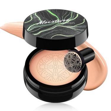 Imagem de OETUIOW Base De Maquiagem Facial Mushroom Head Air Cushion - Bb Para Pele Madura, Corretivo Hidratante, Iluminador, Duradouro, Tom Uniforme Todos Os Tipos (Nude)