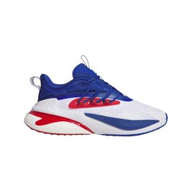 Imagem de adidas Tênis adulto unissex Alphaboost V1, Collegiate Royal/Team Power Red/Branco/Kansas University, 11 Women/10 Men