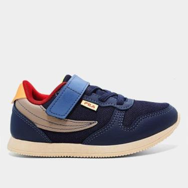 Imagem de Tênis Infantil Fila Euro Jogger, Marinho, Vermelho, 30