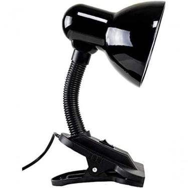 Imagem de Luminaria De Mesa Articulavel Com Garra Presilha Biv Sala Trabalho Escritorio Abajur Preta