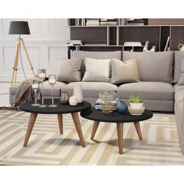 Imagem de Jogo Mesa De Centro Marlon Preto Fosco