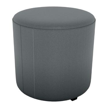 Imagem de Puff Redondo Decorativo Copenhage 43x43 Cm Veludo Milani Store Cinza