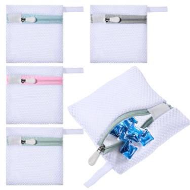 Imagem de Bolsa de armazenamento de cápsulas de lavanderia antiaderente, bolsa de proteção portátil para cápsulas de roupa para máquinas de lavar roupas, use ao lavar roupas