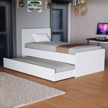 Imagem de Bicama Amanda Branca Solteiro Em Mdf Resistente Moderno