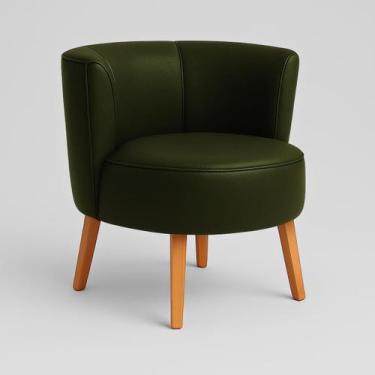 Imagem de Poltrona Decor para Recepção Comercial Tecido Corano Resistente Pés de