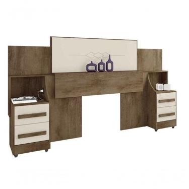 Imagem de Cabeceira Casal Extensível Amanda Freijó Off White