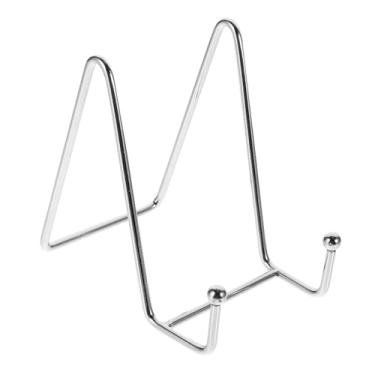 Imagem de Porta-retrato de metal multifuncional, suporte de exibição de cavalete de mesa para fotos, livros e obras de arte, suporte de placa de metal versátil para decoração de casa